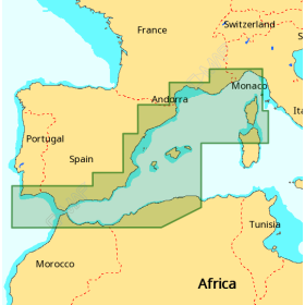 Carte C-MAP 4D - Méditerranée Ouest
