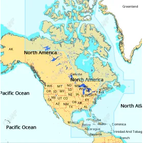 C-MAP 4D-kaart - Atlantische kust, Gom en het Caribisch gebied