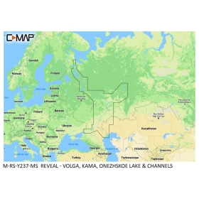 C-MAP Reveal Map - Volga, Kama, Lake Onezhskoe and Canals