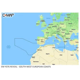 Carte C-MAP Reveal - Côtes d'Europe du Sud-Ouest