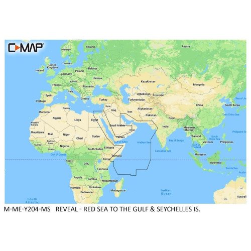C-MAP Reveal Chart - Red Sea to Gulf & Seychelles