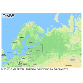 C-MAP Reveal Map - Moscow-Tver-Volgo-Balt & Oka River