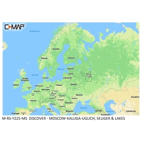 C-MAP Discover Map - Moscow Kaluga Uglich, Seliger & Lakes