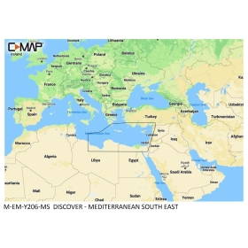 C-MAP Upptäck karta - sydöstra Medelhavet