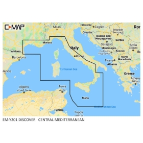 C-MAP Upptäck karta - Centrala Medelhavet