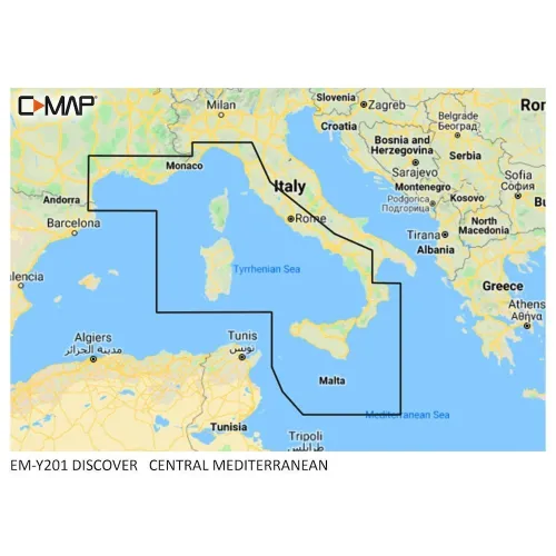 C-MAP Discover-Karte – Zentrales Mittelmeer