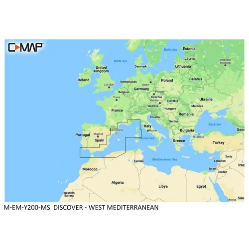 C-MAP Ontdek kaart - Westelijke Middellandse Zee