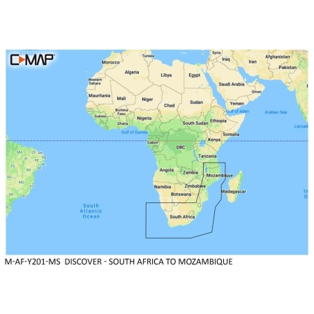 C-MAP Discover Map - South Africa to Mozambique