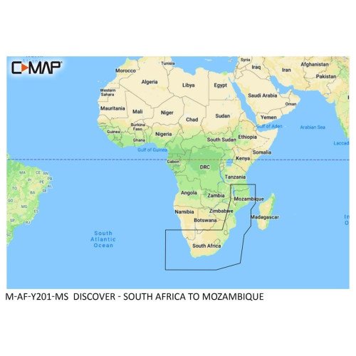 C-MAP Discover Mapa - Sudáfrica a Mozambique