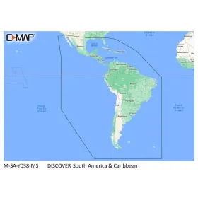 C-MAP Ontdek kaart - Zuid-Amerika en het Caribisch gebied