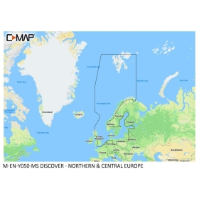 C-MAP Upptäck karta - norra och centrala Europa