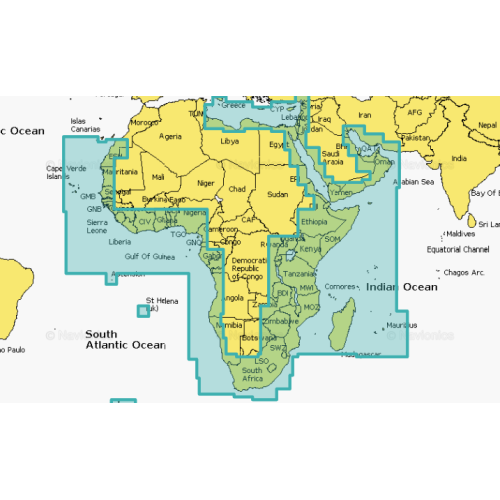 Navionics Platinum+ kaart voor Afrika en het Midden-Oosten